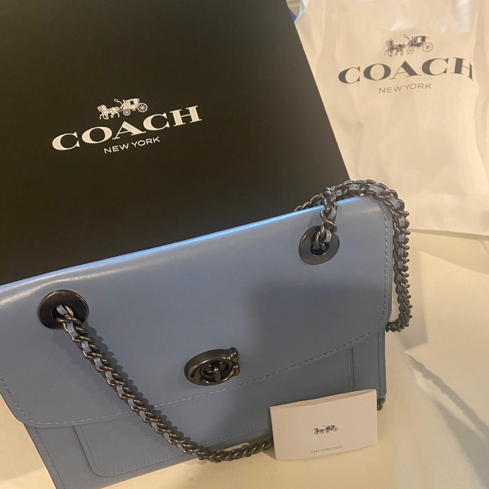 Leather Coach handbag